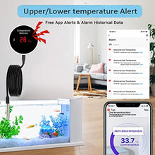 Load image into Gallery viewer, WiFi Smart Thermometer: WiFi Temperature Sensor with 1M Waterproof External Probe, App Alert &amp; Buzzer Alarm, Digital Remote Temperature Gauge for Refrigerator, Fish Tank, Pet_6969
