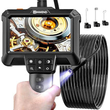 Load image into Gallery viewer, WINWEND Endoscope Camera with Light - IP67 Waterproof Borescope Camera with 8 Adjustable LED Lights | 4.3" LCD Screen Borescope | HD 1080P Inspection Cameras with 16.5ft Semi-Rigid Cord Tools for Men, Black_1
