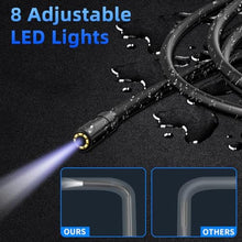 Load image into Gallery viewer, WINWEND Endoscope Camera with Light - IP67 Waterproof Borescope Camera with 8 Adjustable LED Lights | 4.3" LCD Screen Borescope | HD 1080P Inspection Cameras with 16.5ft Semi-Rigid Cord Tools for Men, Black_8329
