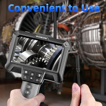 Load image into Gallery viewer, WINWEND Endoscope Camera with Light - IP67 Waterproof Borescope Camera with 8 Adjustable LED Lights | 4.3" LCD Screen Borescope | HD 1080P Inspection Cameras with 16.5ft Semi-Rigid Cord Tools for Men, Black_8331
