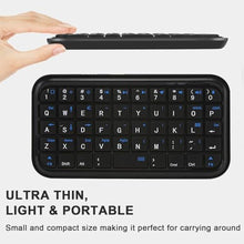 Load image into Gallery viewer, Wireless Bluetooth Keyboard Ultra Slim Silent Mini Wireless Keyboard Rechargeable Portable Pocket Keyboard Travel Size Handheld 49 Keys Cordless Keyboard for iPhone iPad Android Laptop Windows, Mac, Black_361
