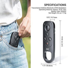Load image into Gallery viewer, Wireless Camera Bluetooth Remote Control Commander Shutter Release Replaces Fujifilm TG-BT1 Tripod Grip for Fuji Fujifilm X-E5 X-M5 XM5 X100VI X-S20 X-T5 XT5 X-T4 X-T3 X-H2S X-H2 X-T30 II X-T30 X-S10, BLACK_2441
