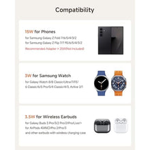 Load image into Gallery viewer, Wireless Charger Stand for Samsung Z Fold 7/Pixel 9 Pro Fold, 25W Charging Station for Samsung Galaxy Z Fold 6/5/4/3, Galaxy Watch 8/8 Classic/Ultra/7/6/5/4, Galaxy Buds, SwanScout 705S (No Adapter)_3867
