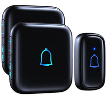 Load image into Gallery viewer, Wireless Doorbell 1000 Feet with 66 Chimes Waterproof 115dB 7 volume levels Mute Mode with LED Flash Doorbell Ringer Wireless for Kids Room Teachers Classroom Home Office &amp; Hearing-Impaired IP66, MiniBlackReceiversButton_1
