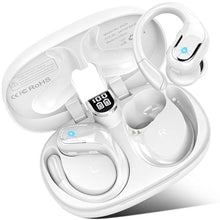 Load image into Gallery viewer, Wireless Earbud, 2023 Sport Wireless Bluetooth 5.3 Earbud with HiFi Stereo, 75H Over Ear Bud with Noise Cancelling Mic, IP7 Waterproof Bluetooth Earphones, LED Display, Button Control, White, for Gym_1
