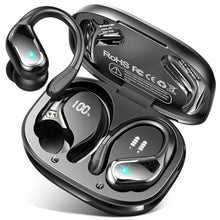 Load image into Gallery viewer, Wireless Earbud, 75Hrs Bluetooth 5.4 Headphones IP7 Waterproof for Sport, Running Wireless Earphones with ENC Noise Cancelling Mics, Deep Bass Over Ear bud with Earhooks for Android, iOS, Workout, Gym, Black_1
