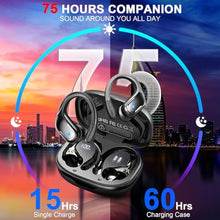 Load image into Gallery viewer, Wireless Earbud, 75Hrs Bluetooth 5.4 Headphones IP7 Waterproof for Sport, Running Wireless Earphones with ENC Noise Cancelling Mics, Deep Bass Over Ear bud with Earhooks for Android, iOS, Workout, Gym, Black_8751
