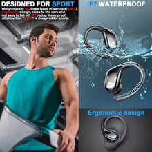 Load image into Gallery viewer, Wireless Earbud, 75Hrs Bluetooth 5.4 Headphones IP7 Waterproof for Sport, Running Wireless Earphones with ENC Noise Cancelling Mics, Deep Bass Over Ear bud with Earhooks for Android, iOS, Workout, Gym, Black_8753
