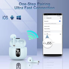 Load image into Gallery viewer, Wireless Earbud, Bluetooth 5.4 Headphones New 40H Ear Bud with LED Power Display, in-Ear Bluetooth Earbud HiFi Stereo Sound with 4 Mics, IP7 Waterproof Wireless Earphones for Android iOS, Light Green, Xlightgreen_192
