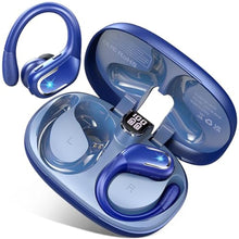 Load image into Gallery viewer, Wireless Earbud Bluetooth 5.4 Headphones 75Hrs Playtime, 2025 Bluetooth Earbuds Deep Bass Noise Cancelling Mic, Over Ear Bud with Sport Earhooks, IPX7 Waterproof LED Display, Button Control, Blue_1
