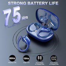 Load image into Gallery viewer, Wireless Earbud Bluetooth 5.4 Headphones 75Hrs Playtime, 2025 Bluetooth Earbuds Deep Bass Noise Cancelling Mic, Over Ear Bud with Sport Earhooks, IPX7 Waterproof LED Display, Button Control, Blue_370
