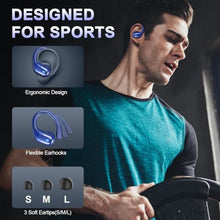 Load image into Gallery viewer, Wireless Earbud Bluetooth 5.4 Headphones 75Hrs Playtime, 2025 Bluetooth Earbuds Deep Bass Noise Cancelling Mic, Over Ear Bud with Sport Earhooks, IPX7 Waterproof LED Display, Button Control, Blue_372
