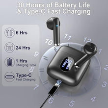 Load image into Gallery viewer, Wireless Earbuds Bluetooth 5.3 Earbuds Hi-Fi Stereo, 2024 Ear Buds with 4 ENC Mics, 3g Mini Bluetooth Headphones in Ear, 30H USB-C LED Charging Case, IP7 Waterproof Wireless Earphones for Android iOS, Black_706
