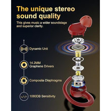 Load image into Gallery viewer, Wireless Earbuds Bluetooth 5.4 Headphones Sport, 2025 Wireless Earphones, Red_781

