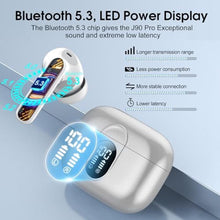 Load image into Gallery viewer, Wireless Earbuds, Bluetooth Headphones HiFi Stereo, 40H Playtime in-Ear Earbud, 2024 Bluetooth 5.3 Earbuds with LED Power Display, IP7 Waterproof Wireless Earphones Sport Headset for Android iOS, Grey_4992
