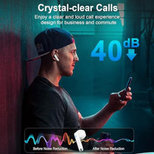 Load image into Gallery viewer, Wireless Earbuds, Bluetooth Headphones, Stereo Bass Ear Buds with ENC Noise Cancelling Mics,42H Bluetooth Earbuds with LED Display Charging Case, IP7 Waterproof Earphones for Android iOS/Glass white, Glasswhite_724
