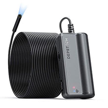 Load image into Gallery viewer, Wireless Endoscope,DEPSTECH WiFi Borescope IP67 Waterproof HD Inspection Camera,16 inch Focal Distance &amp; 2200mAh Battery Snake Camera Scope with Light for Android &amp; iOS Phone Tablet - Black 33FT_1
