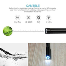 Load image into Gallery viewer, Wireless Endoscope,DEPSTECH WiFi Borescope IP67 Waterproof HD Inspection Camera,16 inch Focal Distance &amp; 2200mAh Battery Snake Camera Scope with Light for Android &amp; iOS Phone Tablet - Black 33FT_759
