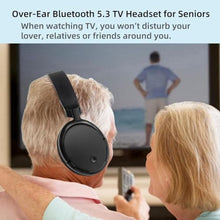 Load image into Gallery viewer, Wireless Headphones for TV, Bluetooth5.3 Over Ear Headphone with RM Radio Function, Lightweight Wireless TV Headset for Seniors, 30Hrs Playtime, No Audio Delay Blutooth Headsets for TV,Phone,Computer, Black_1647
