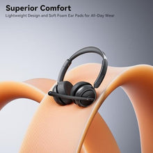 Load image into Gallery viewer, Wireless Headset with Mic for Work, Bluetooth Headset with Microphone (Noise Cancelling &amp; Mute Button), Wireless Headphones with Mic for Work from Home/Office/PC/Call Center/Computer/Laptop/Teams/Zoom, Black_25
