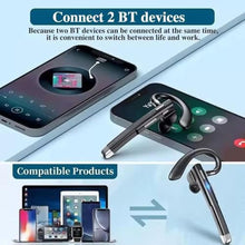 Load image into Gallery viewer, Wireless Headset with Mic for Work | Single-Eart Lightweight Earhook Design, IP55 Waterproof, 8H Battery for Driving, Music &amp; Business Calls, Black_1843
