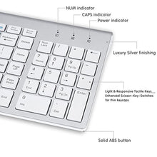 Load image into Gallery viewer, Wireless Keyboard and Mouse Combo with USB C &amp; USB A Receiver-Full Size Type c Keyboard and Mouse (Silver)_445

