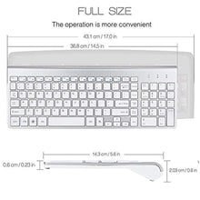 Load image into Gallery viewer, Wireless Keyboard and Mouse Combo with USB C &amp; USB A Receiver-Full Size Type c Keyboard and Mouse (Silver)_447
