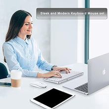 Load image into Gallery viewer, Wireless Keyboard and Mouse for Mac Windows Laptops Bluetooth Rechargeable Keyboards Mouse Compatible with Apple MacBook iMac Ipad Tablets, BluetoothKeyboardMouse_160
