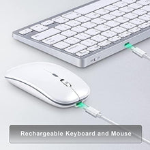 Load image into Gallery viewer, Wireless Keyboard and Mouse for Mac Windows Laptops Bluetooth Rechargeable Keyboards Mouse Compatible with Apple MacBook iMac Ipad Tablets, BluetoothKeyboardMouse_163
