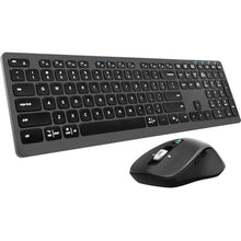 Load image into Gallery viewer, Wireless Keyboard Mouse Combo, Scissor-Switch Keys, 2-in-1 USB Receiver and Two Bluetooth, Multi Device Silent Design for Computer, Laptop, MacBook and iPad (Graphite)_1
