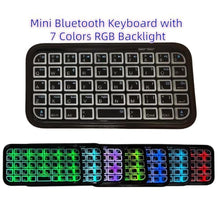 Load image into Gallery viewer, Wireless Keyboard Rechargeable Bluetooth 3.0 Super Mini Silent Cordless Keybaord, Compact Portable Small Pocket Travel Keypad Slim Wireless Keyboard for Computer Laptop PC Notebook Smartphones Tablets, Black_6736
