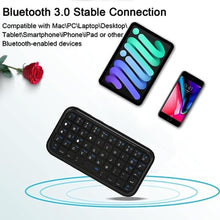 Load image into Gallery viewer, Wireless Keyboard Super Mini Rechargeable Cordless Bluetooth Keybaord,Silent Compact Small Pocket Travel Keypad Portable Slim Wireless Keyboard for Computer iPad Laptop PC Notebook Tablets Smartphones, Black_6727
