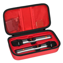 Load image into Gallery viewer, Wireless Microphone Case Compatible with JBL Wireless Two Microphone System/for JBL PartyBox Wireless Mic, Handheld Dual Mic Travel Bag for Singing or Karaoke for Receiver, Adapter, Batteries (Red)_1
