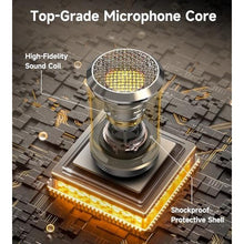 Load image into Gallery viewer, Wireless Microphone, ECHOMUSSY Metal Dynamic Mic System with One-to-One Chip Connection and Rechargeable Receiver, 40H Duration, 200FT Range Receiving, Less Latency Karaoke Microphone for Singing, black_5155
