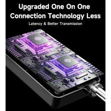 Load image into Gallery viewer, Wireless Microphone, Rechargeable Wireless Microphones with One-to-One Chip Connection and LED Lights, 40H Duration, 200FT Range Receiving, Less Latency Karaoke Microphone for Singing, Speech, Party, Black_5217
