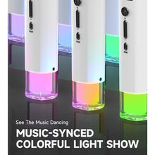 Load image into Gallery viewer, Wireless Microphones, Microphone with One-to-One Chip Connection and LED Lights, 40H Duration, 200FT Range Receiving, Volume Control Karaoke Microphone for Singing, Speech, Home Party, YouTube/TikTok, White_5590
