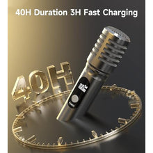 Load image into Gallery viewer, Wireless Microphones, Wireless Microphone with One-to-One Chip Connection, 40H Rechargeable Battery, 200FT Range, Plug and Play, Ergonomic Design,Less Latency Microphone for Singing Video Recording, Black_5576
