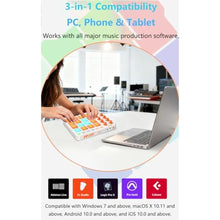 Load image into Gallery viewer, Wireless MIDI Controller Pads, Bluetooth Portable USB with 16 Drum 8 Assignable Knobs &amp; 6 Customizable Buttons, Wireless MIDI Beat Maker_682
