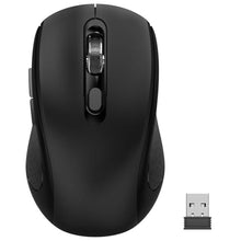 Load image into Gallery viewer, Wireless Mouse with Side Buttons for Laptop, PC, Chromebook, Mac, MacBook, Silent Mouse with USB Nano Receiver, 1000/1600/2400 DPI, Anti Slip Roller, 6-Button Ergonomic design No Light Design- Black_1

