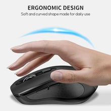 Load image into Gallery viewer, Wireless Mouse with Side Buttons for Laptop, PC, Chromebook, Mac, MacBook, Silent Mouse with USB Nano Receiver, 1000/1600/2400 DPI, Anti Slip Roller, 6-Button Ergonomic design No Light Design- Black_6195
