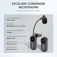Load image into Gallery viewer, Wireless Saxophone Microphone System for Instruments: UHF Rechargeable Instruments Microphone Receiver and Transmitter - 160ft Range. Plug and Play - Clip-on Mics Suitable for Sax Trumpet, Trombone, LG_4888
