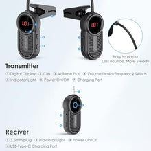 Load image into Gallery viewer, Wireless Saxophone Microphone System for Instruments: UHF Rechargeable Instruments Microphone Receiver and Transmitter - 160ft Range. Plug and Play - Clip-on Mics Suitable for Sax Trumpet, Trombone, LG_4889
