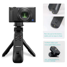 Load image into Gallery viewer, Wireless Vlogging Tripod Grip with Remote Shutter &amp; Zoom Control for Sony ZV-1, A7 III, A6600, ZV-E10, A6400, A6100, A7R IV, ZV-1F, A7R III, A9 II GP-VPT2BT Replacement for Travel &amp; Self Recording, BlackforSony_893
