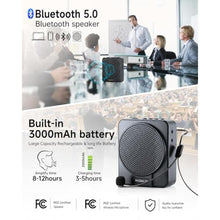 Load image into Gallery viewer, Wireless Voice Amplifier for Teachers, Original Voice Speaker with Wire and Wireless Microphones, Portable Speaker Megaphone for Classroom, Training, Meeting, Instructors, Coaches, Games, XWirelssmAh_3347

