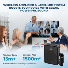Load image into Gallery viewer, Wireless Voice Amplifier with Bluetooth Lavalier Microphone B006, Black_3408
