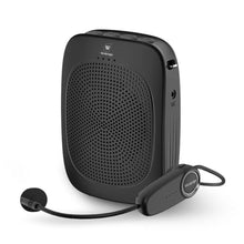 Load image into Gallery viewer, Wireless Voice Amplifier with Headset Microphone,Personal Wireless Bluetooth Amplifier with Mic,Teachers Microphone Wireless,Mini Megaphone Speaker,Portable PA System for Classroom C002, Black_1
