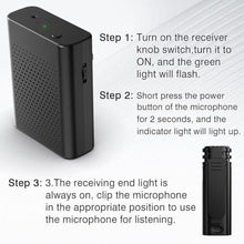 Load image into Gallery viewer, Wireless Voice Amplifier with Wireless Lavalier Lapel Microphone, PA System, Portable Speaker and Cordless Omnidirectional Condenser Recording Mic for Teacher, Streaming,Classroom,Speech, Meeting,Yoga, Black_1680
