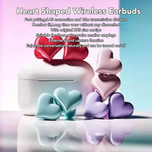 Load image into Gallery viewer, Wisoqu Heart Shaped Cordless Earbuds, Bluetooth 5.3 Headphones, HiFi Stereo Sound Ear Buds, Earphones with Charging Case, for Girls Women (Violet), Purple_72
