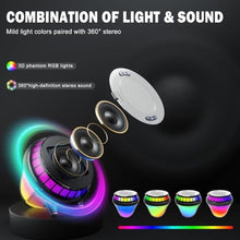 Load image into Gallery viewer, WNWT Floating Speaker for Pool, IPX7 Waterproof Floating Hot Tub Speaker with Colorful Lights, 12W Stereo Loud Sound, TWS, Portable, Wireless Party Gifts for Shower, Spa, Beach_597
