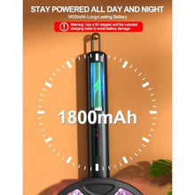 Load image into Gallery viewer, WOCVRYY Electric Fly Swatter Foldable Bug Zapper Racket with 4000V 1800mAh Rechargeable Battery 5-Layer Safety Mesh Dual Modes with Mosquito Light Suitable for Indoor or Outdoor Use(Black)_1092
